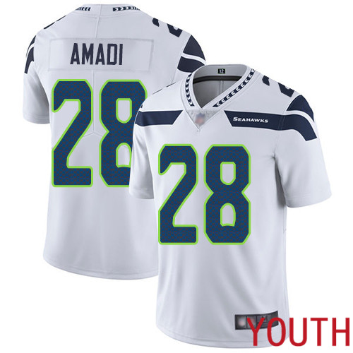 Seattle Seahawks Limited White Youth Ugo Amadi Road Jersey NFL Football #28 Vapor Untouchable->women nfl jersey->Women Jersey